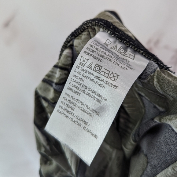 GILI Pants Womens XL P Green Wide Leg Palazzo Resort Hawaiian Floral Botanical - Picture 11 of 14